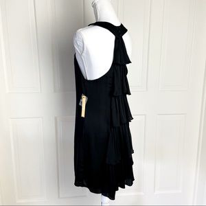 NWT Alice + Olivia black sleeveless silk dress S